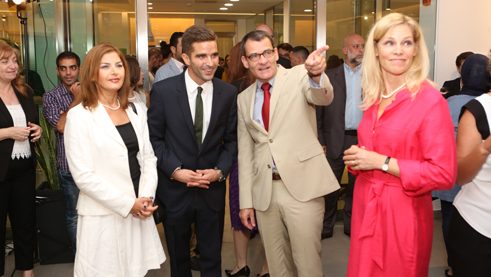 Anahid Hanounik-Huth, Mani Pournaghi (Goethe-Instituts Libanon), Martin Huth (German Embassador in Lebanon) and Dr. Elke Kaschl-Mohni (Goethe-Institut Kairo)