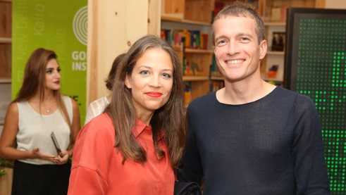Pia Entenmann (Kurator of Kulturakademie Tarabya) and Johann Clausen (Photographer). 