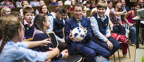 You’re never too young to get a feel for the ball. 