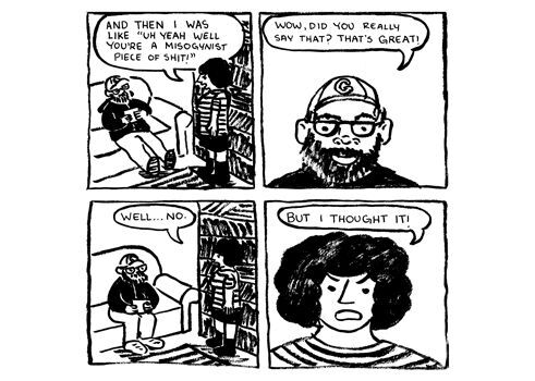 Page from Jessica Campbell's new book, "XTC69".