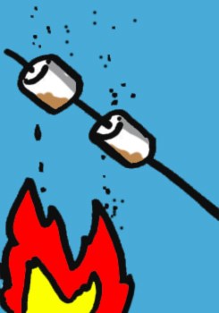 Verbrennt ein Marshmallow, erhöht sich seine Entropie.