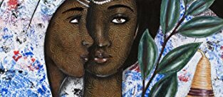 gemaltes Bild mit zwei Frauen