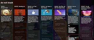 Do not Track. Ansicht der Webseite © © donottrack-doc.com Do not Track. Ansicht der Webseite