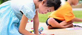 Workshop für Kinder im Garten des Goethe-Instituts Rom
