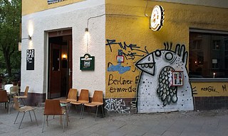 One of the many bars in Kreuzberg. 