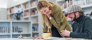 In der Bibliothek des Goethe-Instituts