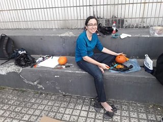 Vorbereitung auf das Halloweenspektakel