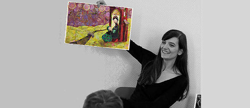 Portrait d'Aurélie Blanz lors d'un atelier pour enfant