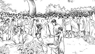 A drawing for „Der Schädel des Mangi Meli“