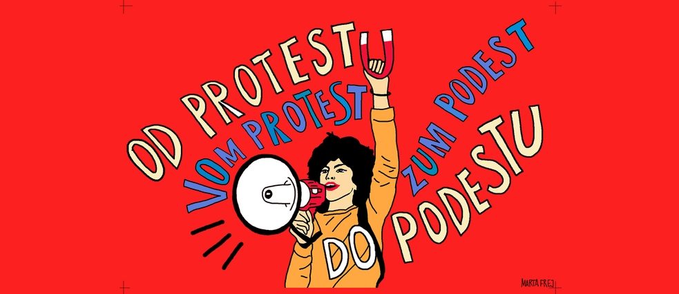 Logo projektu „Od protestu do podestu“
