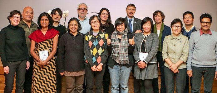 The ten translators at the kick-off meeting in Seoul