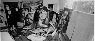 Lutz Dammbeck "Selbst im Leipziger Atelier", 1986