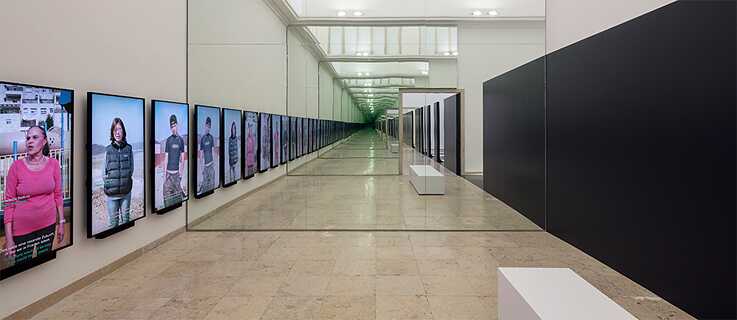 Inside the German pavilion at the 2018 Architecture Bienale.