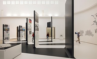 Ausstellung über die deutsche Mauergeschichte.