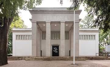 The exterior of the German Pavilion at the Architecture Biennale in Venice.