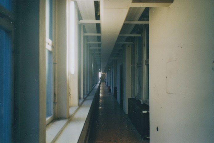 The hallways of block A.
