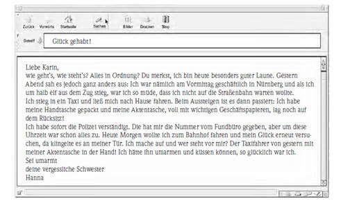 Beispiel für digitale Texte in Prüfungen  
