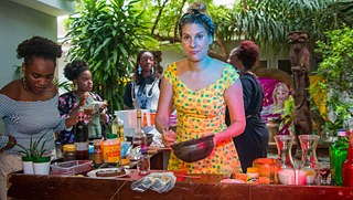 Felicitas Then at the live cooking