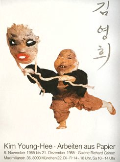 Werbeplakat zu einer der zahlreichen seit 1981 in Deutschland veranstalteten Einzelausstellungen von Kim Young-Hee