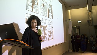 Projektmanagerin Dalia Othman beim Launch von Jeem in Kairo