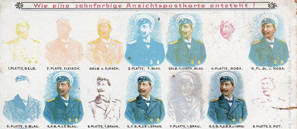 Deutsche Drucker optimierten den Gebrauch der Chromolithografie.