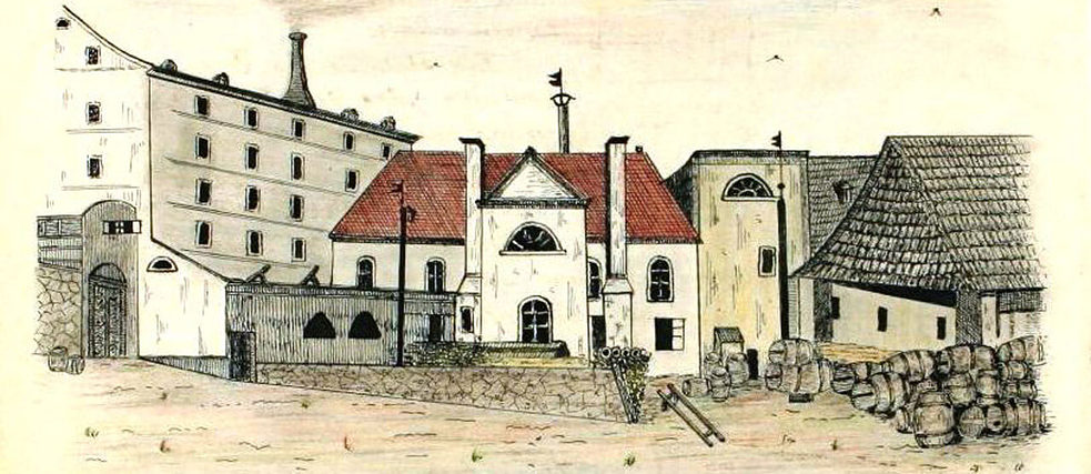 Dačický cukrovar kolem roku 1840