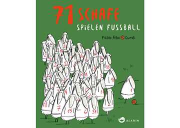 Wenn Schafe Fußball spielen… dann wird das schwarze Schaf zum Schiedsrichter und ein Wollknäuel zum Ball. 