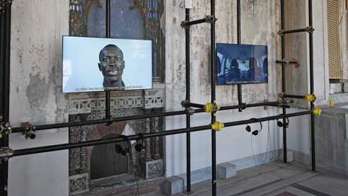 Video installation "Become an Escape Agent!“ at the sea of Palermo.
