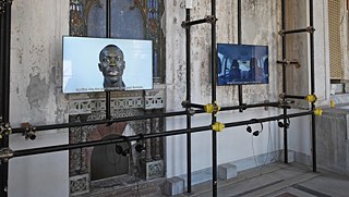 Video installation "Become an Escape Agent!“ at the sea of Palermo.