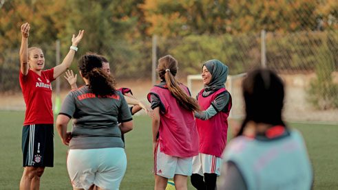 Once the first goals are scored, everyone is fired up for the game 
