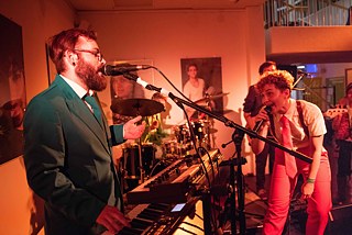 Die Band ok.danke.tschüss bei ihrem Exklusivkonzert während der Internationalen Deutscholympiade 2018 in Freiburg 