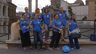 Le groupe « Retake » après le travail