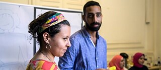 شادي عبد الله وسندس شبايك  &copy; معهد جوته القاهرة / روجيه أنيس شادي عبد الله وسندس شبايك 