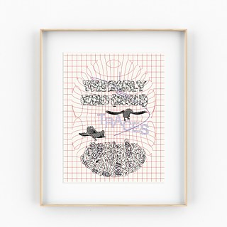 The early bird (sigh) Traces I (Robrografia), 2012; 50 x 60 cm.