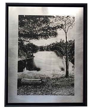 METAL MASTER: Albert Frish (1865), Série DELETE.use, 2014/2015. Transfer de impressão a laser sobre placa de alumínio para offset, pelo processo de gravura em metal, P.A. 28 X 24 X 3 cm