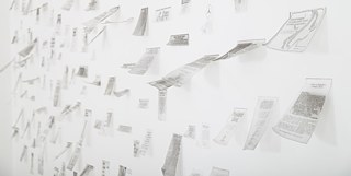 Bem-vindo, presidente!; 2015-2016. Impressão a jato de tinta sobre papel haini; 500 X 200 cm.  