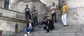 The gentlemen (from left to right): Koran Bishtiwan, Hevar Mohammad, Newa Faris, Hezin Mereen, Omer Rafiq, Mohammed Abdulkhaliq, Rawa Ali