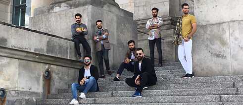 The gentlemen (from left to right): Koran Bishtiwan, Hevar Mohammad, Newa Faris, Hezin Mereen, Omer Rafiq, Mohammed Abdulkhaliq, Rawa Ali