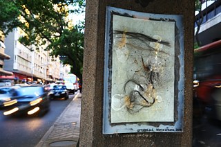 Marca Urbana - Monumento esq. Borges de Medeiros e Av. Senador Salgado Filho, Porto Alegre, 2018. BorgesSalgado 66 X 44 cm.