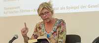 Monika Geier bei der Autorenlesung im Goethe-Institut Riga am 28.08.2018