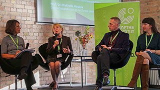 Panel with university representatives