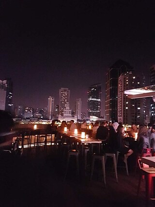 Ausblick von einer Rooftop Bar