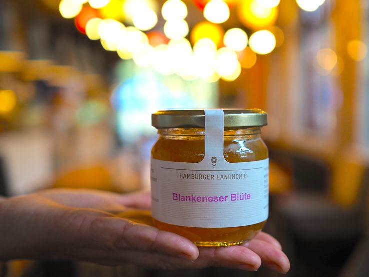 Judith Heimann's honey in a jar