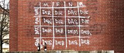 German grammar lesson graffiti