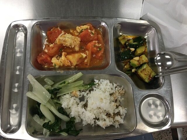 Vegetarisches Essen in der Kantine