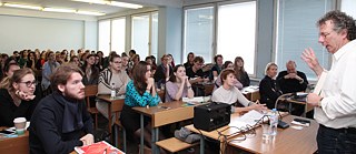 Lesung mit Ingo Schulze am 02.10.2018 an der philologischen Fakultät der Moskauer Staatlichen Universität 