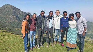 Some of the participants during their journey through the region of Shoa 