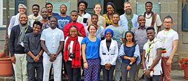 Teilnehmerinnen und Teilnehmer des Megagame-Workshop in Addis Abeba