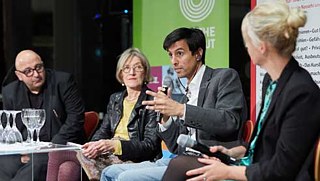 The participants in the second panel get to the bottom of 1968’s traces. F.l.t.r.: Armin Nassehi, Christina von Braun, Émile Chabal and Katja Freistein