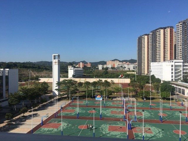 Sicht auf die Sportplätze